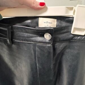 Wilfred Midnight Black Leather Trousers